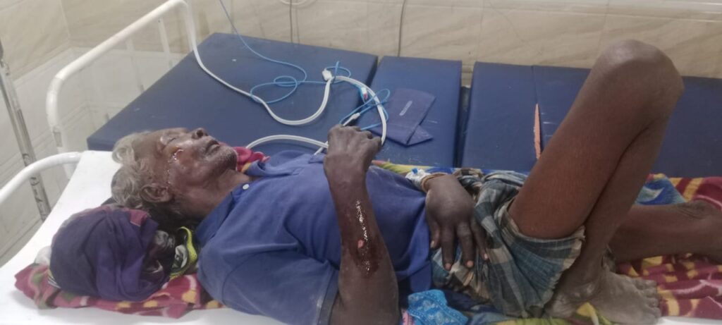 **हाथी ने कुचला महिला को, गंगा राम कोरवा घायल**